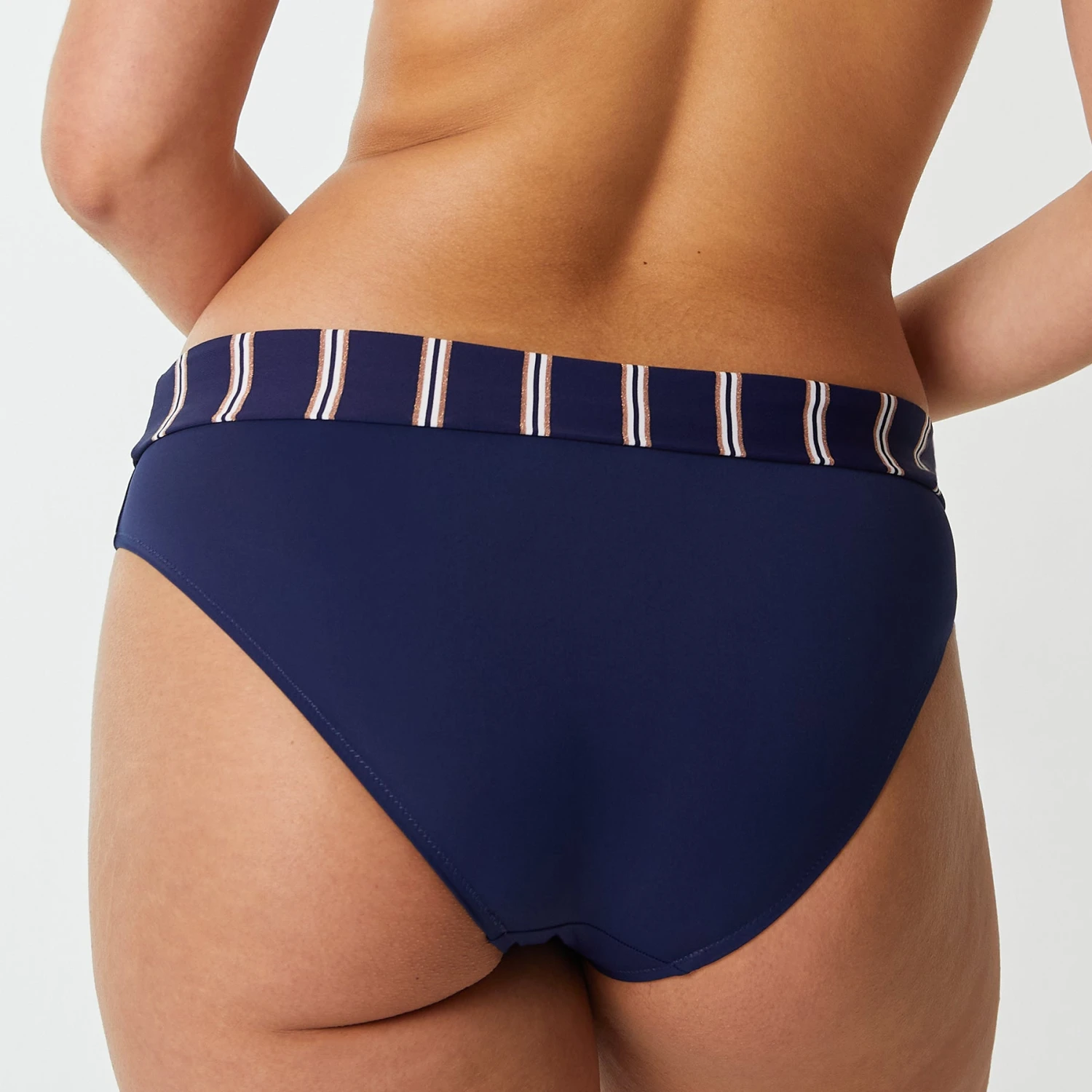 Culotte Haute De Bain Marine Précieux TAVOLARA – Image 2